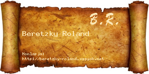Beretzky Roland névjegykártya